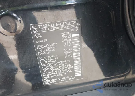 2016 Nissan Rogue S z USA, uszkodzony, nr VIN KNMAT2MVXGP676227